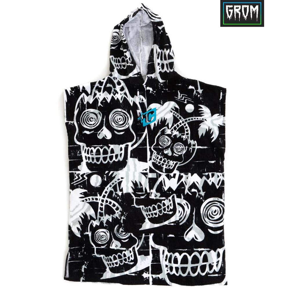 Creatures of Leisure Grom Towel Poncho - Black/ White