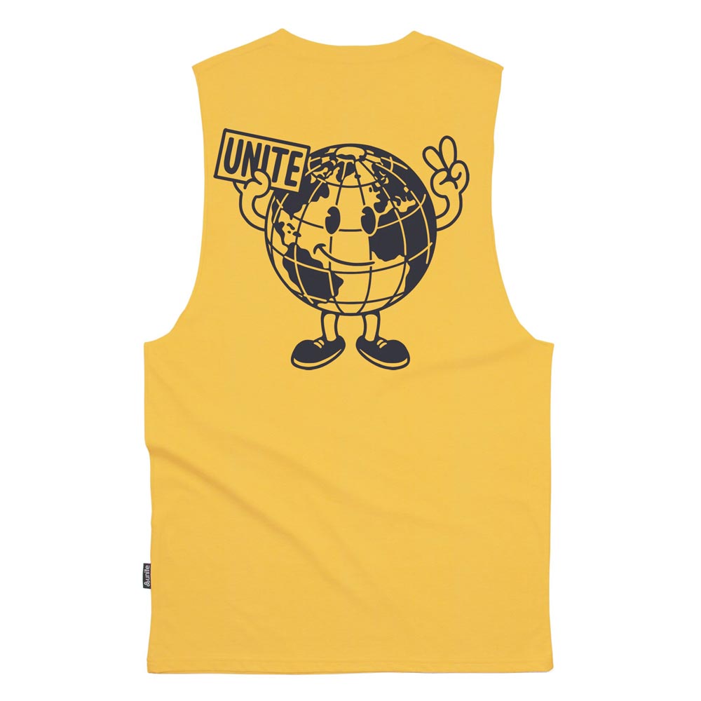 Unite Peace Tank T-Shirt - Yellow
