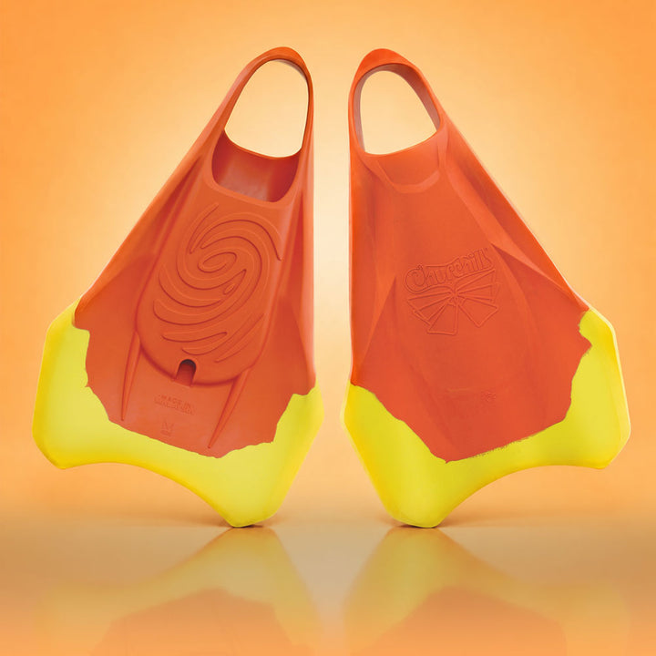 Churchill Vortex Fins - Orange/ Yellow – Inverted Bodyboarding