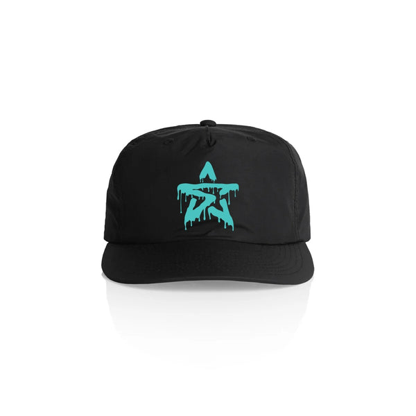 Stealth Drip Star Snapback Hat - Black