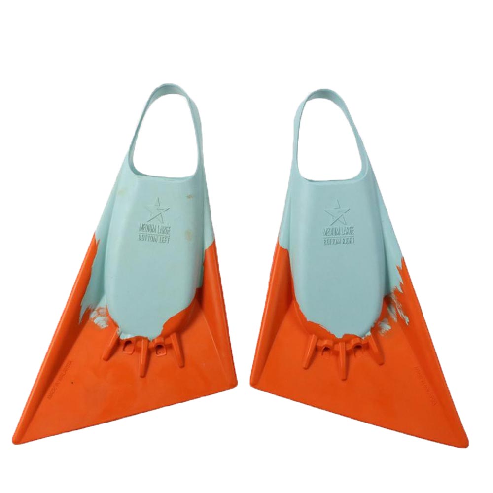 Stealth S2 Super Soft Fins - Turquoise/ Papaya