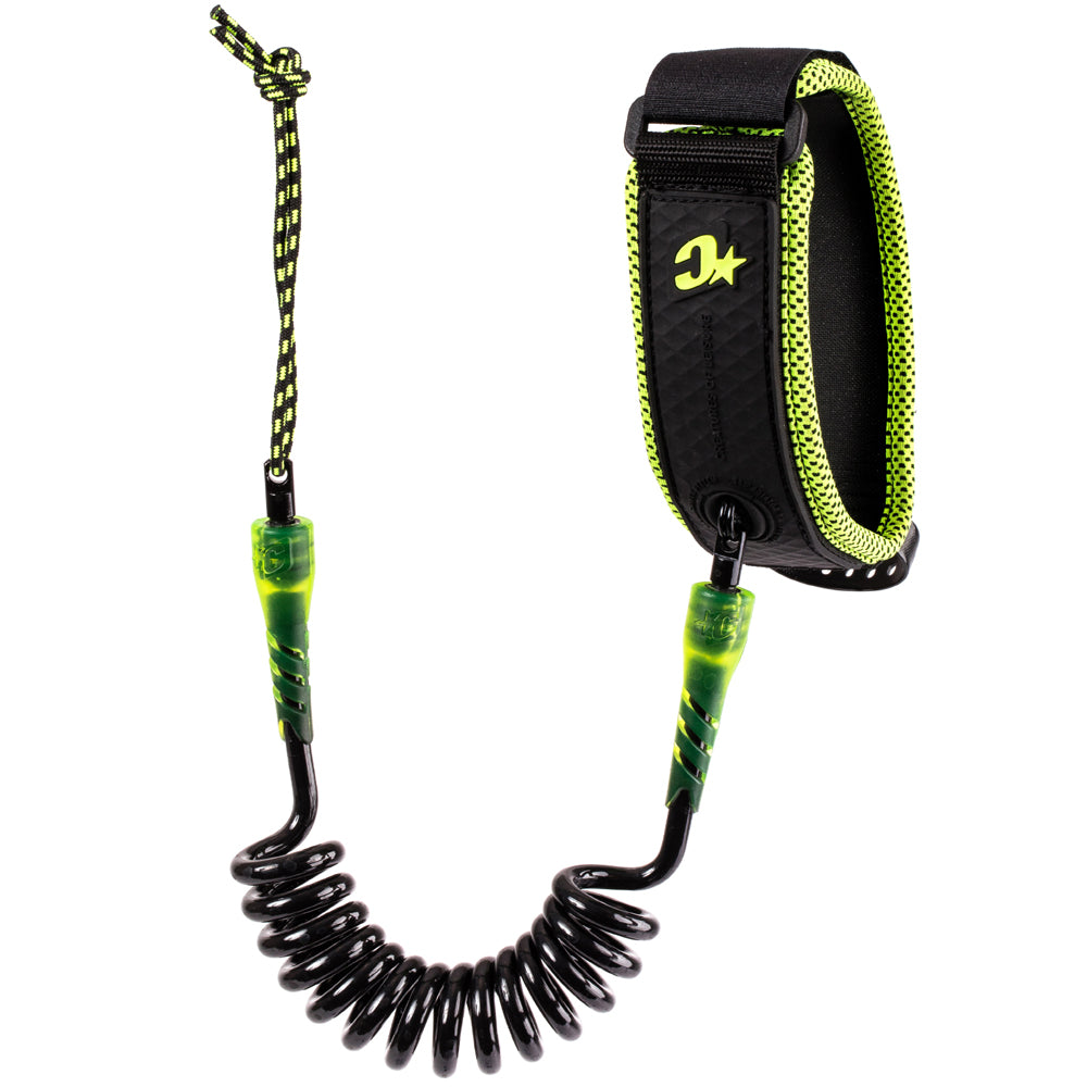 Creatures of Leisure Reliance Bicep Leash - Black/ Lime