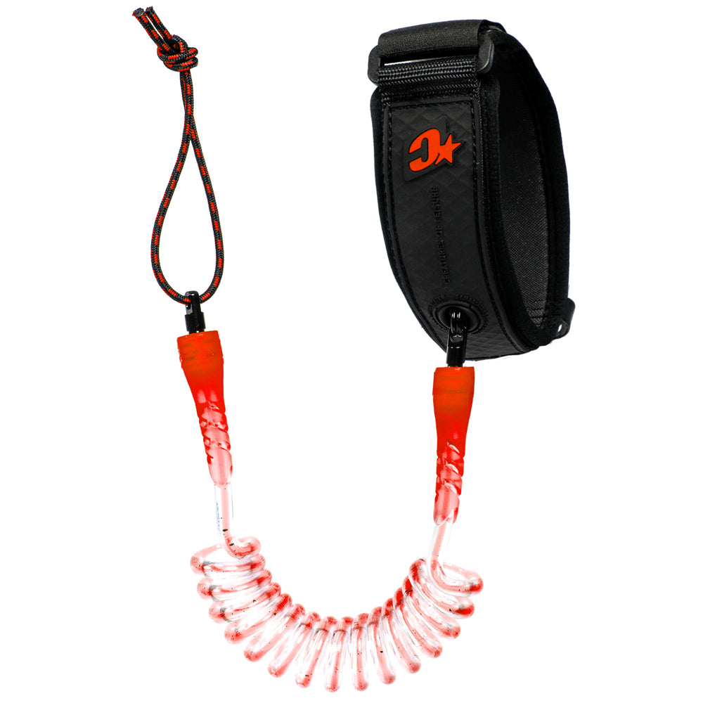 Creatures of Leisure Reliance Bicep Leash - Clear/ Red