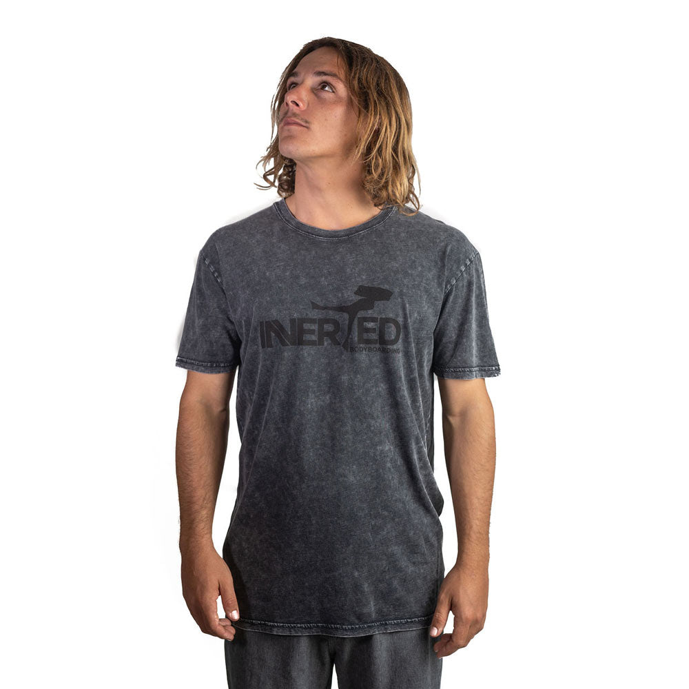 Inverted Corporate Logo Stone Wash T-Shirt