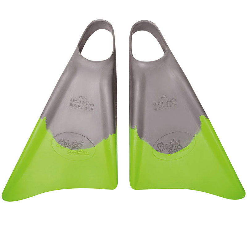 Limited Edition Fins - Grey/ Lime