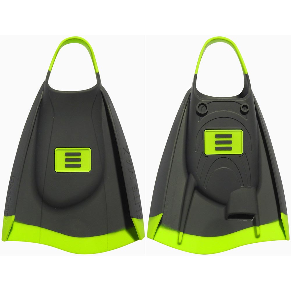 DMC Elite Max Fins Charcoal/ Fluro Inverted Bodyboarding