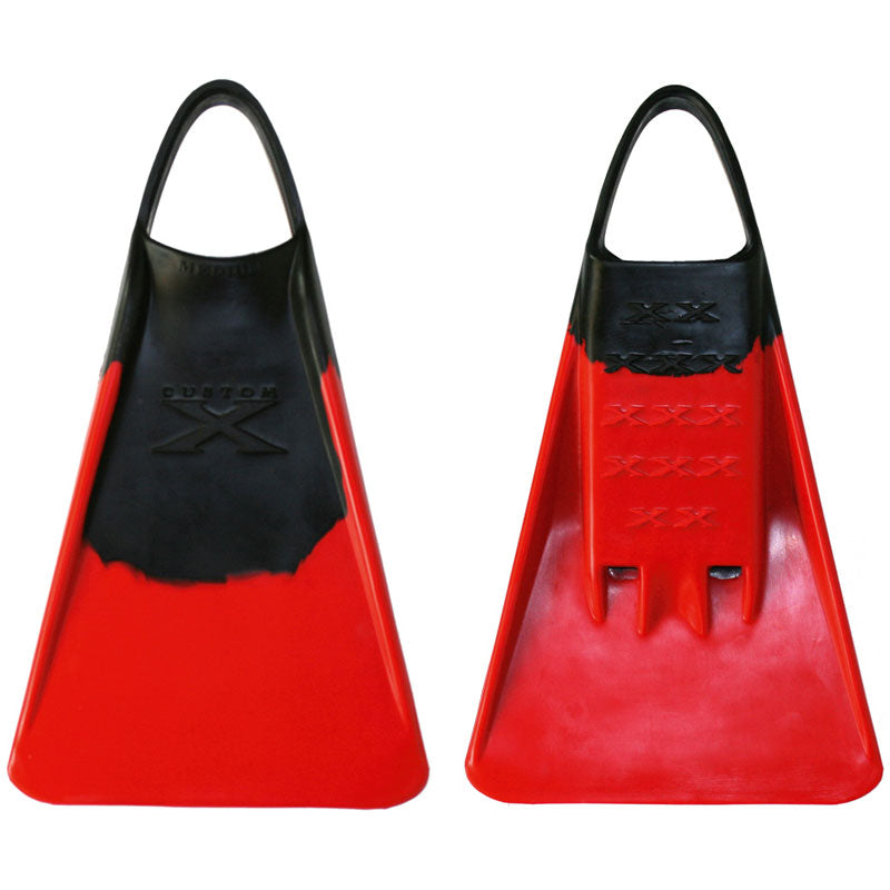 Custom X Fins - Black/ Red